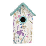 Clayre & Eef | Vogelhuis Wit Turkoois 15x10x22 cm | 6H2451 Clayre & Eef | Vogelhuis Wit Turkoois 15x10x22 cm | 6H2451