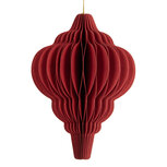Clayre & Eef | Kerstdecoratie Papieren Kerstbal Rood ø 9x12 cm | 6PA0520 Clayre & Eef | Kerstdecoratie Papieren Kerstbal Rood ø 9x12 cm | 6PA0520