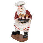 Clayre & Eef | Kerstdecoratie Kerstman Rood Wit 17x16x28 cm | 6PR5695 Clayre & Eef | Kerstdecoratie Kerstman Rood Wit 17x16x28 cm | 6PR5695
