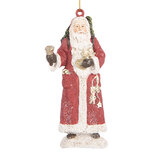 Clayre & Eef | Decoratie hanger kerstman Rood Wit 5x3x11 cm | 6PR5533 Clayre & Eef | Decoratie hanger kerstman Rood Wit 5x3x11 cm | 6PR5533