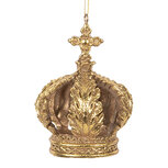 Clayre & Eef | Decoratie Hanger Kroon Goudkleurig ø 7x9 cm | 6PR5701 Clayre & Eef | Decoratie Hanger Kroon Goudkleurig ø 7x9 cm | 6PR5701