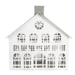Clayre & Eef | Decoratie Huis Wit Grijs 34x16x34 cm | 6Y5931 Clayre & Eef | Decoratie Huis Wit Grijs 34x16x34 cm | 6Y5931