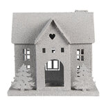 Clayre & Eef | Decoratie Huis Grijs 26x17x24 cm | 6Y5932 Clayre & Eef | Decoratie Huis Grijs 26x17x24 cm | 6Y5932