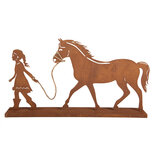 Clayre & Eef | Kerstdecoratie Beeld Kind Paard Bruin 42x7x22 cm | 6Y5929 Clayre & Eef | Kerstdecoratie Beeld Kind Paard Bruin 42x7x22 cm | 6Y5929