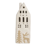 Clayre & Eef | Decoratie Huisje met LED Beige 9x7x24 cm | 6CE2175L Clayre & Eef | Decoratie Huisje met LED Beige 9x7x24 cm | 6CE2175L