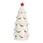 Clayre & Eef | Decoratie Kertboom met LED Wit Rood ø 9x19 cm | 6CE2178S Clayre & Eef | Decoratie Kertboom met LED Wit Rood ø 9x19 cm | 6CE2178S