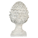 Clayre & Eef | Decoratie Dennenappel Beige Grijs ø 23x41 cm | 6MG0120 Clayre & Eef | Decoratie Dennenappel Beige Grijs ø 23x41 cm | 6MG0120
