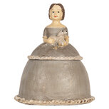 Clayre & Eef | Decoratie Vrouw Beige Grijs 19x16x22 cm | 6PR5547 Clayre & Eef | Decoratie Vrouw Beige Grijs 19x16x22 cm | 6PR5547