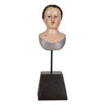 Clayre & Eef | Decoratie Buste Vrouw Beige Bruin 11x11x34 cm | 6PR5564 Clayre & Eef | Decoratie Buste Vrouw Beige Bruin 11x11x34 cm | 6PR5564