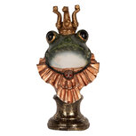 Clayre & Eef | Decoratie Buste Kikker Groen Goudkleurig 12x11x22 cm | 6PR5566 Clayre & Eef | Decoratie Buste Kikker Groen Goudkleurig 12x11x22 cm | 6PR5566