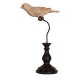 Clayre & Eef | Decoratie Vogel Beige Bruin 12x7x21 cm | 6PR5587 Clayre & Eef | Decoratie Vogel Beige Bruin 12x7x21 cm | 6PR5587