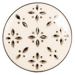 Clayre & Eef | Deurknop Beige Zwart ø 4x3 cm / S3 cm | 66278 Clayre & Eef | Deurknop Beige Zwart ø 4x3 cm / S3 cm | 66278