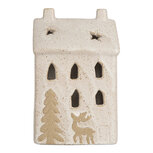 Clayre & Eef | Decoratie Huisje met LED Beige 9x7x15 cm | 6CE2176M Clayre & Eef | Decoratie Huisje met LED Beige 9x7x15 cm | 6CE2176M