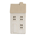 Clayre & Eef | Decoratie Huisje met LED Wit Beige 6x5x11 cm | 6CE2181 Clayre & Eef | Decoratie Huisje met LED Wit Beige 6x5x11 cm | 6CE2181