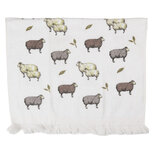 Clayre & Eef | Gastendoekje Wit Bruin 40x66 cm | CTNSF