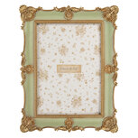 Clayre & Eef | Fotolijst Groen Goudkleurig 18x2x23 cm / 13x18 cm | 2F1354M Clayre & Eef | Fotolijst Groen Goudkleurig 18x2x23 cm / 13x18 cm | 2F1354M