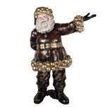 Clayre & Eef | Kerstdecoratie Kerstman Rood Goudkleurig 58x33x76 cm | 5PR0172 Clayre & Eef | Kerstdecoratie Kerstman Rood Goudkleurig 58x33x76 cm | 5PR0172