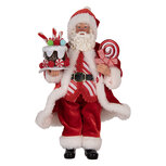 Clayre & Eef | Kerstdecoratie Kerstman Rood 16x8x28 cm | 66325 Clayre & Eef | Kerstdecoratie Kerstman Rood 16x8x28 cm | 66325