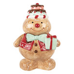 Clayre & Eef | Voorraadpot Deksel Bruin Rood 17x14x24 cm | 6CE2214 Clayre & Eef | Voorraadpot Deksel Bruin Rood 17x14x24 cm | 6CE2214