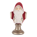Clayre & Eef | Kerstdecoratie Kerstman Rood Wit 10x9x19 cm | 6PR5538 Clayre & Eef | Kerstdecoratie Kerstman Rood Wit 10x9x19 cm | 6PR5538
