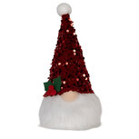 Clayre & Eef | Decoratie Beeld Kabouter met LED Rood Wit 10x10x25 cm / 3xAA | 66330 Clayre & Eef | Decoratie Beeld Kabouter met LED Rood Wit 10x10x25 cm / 3xAA | 66330