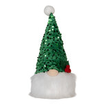 Clayre & Eef | Decoratie Beeld Kabouter met LED Groen Wit 10x10x25 cm / 3xAA | 66331 Clayre & Eef | Decoratie Beeld Kabouter met LED Groen Wit 10x10x25 cm / 3xAA | 66331