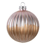 Clayre & Eef | Kerstbal Bruin Roze ø 8x8 cm | 6GL5112