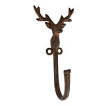 Clayre & Eef | Wandhaak Bruin 8x6x16 cm | 6Y5947