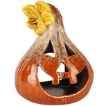 Dekoratief | Theelichthouder pompoen, oranje/geel, keramiek, 11x11x14cm | A255033 Dekoratief | Theelichthouder pompoen, oranje/geel, keramiek, 11x11x14cm | A255033