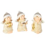 Dekoratief | Engeltje m/hartje/ster/boek, goud/wit, resina, 9x7x12cm, set van 3 stuks | A255070 Dekoratief | Engeltje m/hartje/ster/boek, goud/wit, resina, 9x7x12cm, set van 3 stuks | A255070