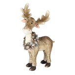 Dekoratief | Rendier staand m/krans, bruin, resina, 11x7x19cm | A255080 Dekoratief | Rendier staand m/krans, bruin, resina, 11x7x19cm | A255080