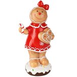 Dekoratief | Cookie m/hartje/zuurstok, bruin/rood, resina, LED, 11x10x24cm | A255081 Dekoratief | Cookie m/hartje/zuurstok, bruin/rood, resina, LED, 11x10x24cm | A255081