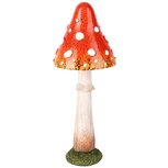 Dekoratief | Paddenstoel m/witte stippen, oranje, keramiek, 9x9x23cm | A255191 Dekoratief | Paddenstoel m/witte stippen, oranje, keramiek, 9x9x23cm | A255191
