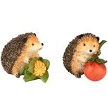 Dekoratief | Egeltje m/ma‹s/tomaatje, bruin, resina, 10x7x8cm, set van 2 stuks | A255210 Dekoratief | Egeltje m/ma‹s/tomaatje, bruin, resina, 10x7x8cm, set van 2 stuks | A255210