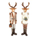Dekoratief | Rendier soldaat staand m/lantaarn/cadeau, resina, 8x7x32cm, set van 2 stuks | A255218 Dekoratief | Rendier soldaat staand m/lantaarn/cadeau, resina, 8x7x32cm, set van 2 stuks | A255218