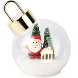 Dekoratief | Globe kerstbal m/santa, transparant, glas, LED, 12x12x15cm | A255292 Dekoratief | Globe kerstbal m/santa, transparant, glas, LED, 12x12x15cm | A255292