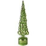 Dekoratief | Deco boompje op voet, groen, glas, LED, 9x9x40cm | A255293 Dekoratief | Deco boompje op voet, groen, glas, LED, 9x9x40cm | A255293