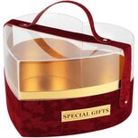 Dekoratief | Doos hart m/handvat, rood/transparant, velvet/acryl, 25x23x14cm | A255318 Dekoratief | Doos hart m/handvat, rood/transparant, velvet/acryl, 25x23x14cm | A255318