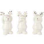 Dekoratief | Rendier horen/zien/zwijgen, wit, dolomiet, 6x5x11cm, set van 3 stuks | A255375 Dekoratief | Rendier horen/zien/zwijgen, wit, dolomiet, 6x5x11cm, set van 3 stuks | A255375