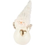 Dekoratief | Sneeuwman m/hartje, goud/wit, TC, LED, 12x9x18cm | A255404 Dekoratief | Sneeuwman m/hartje, goud/wit, TC, LED, 12x9x18cm | A255404