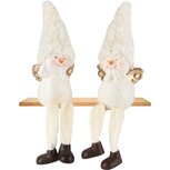 Dekoratief | Sneeuwman m/hangbeentjes, goud/wit, TC, 7x5x10cm, set van 2 stuks | A255405 Dekoratief | Sneeuwman m/hangbeentjes, goud/wit, TC, 7x5x10cm, set van 2 stuks | A255405