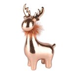 Dekoratief | Rendier staand m/fluffy kraag, brons, TC, 13x8x22cm | A255408 Dekoratief | Rendier staand m/fluffy kraag, brons, TC, 13x8x22cm | A255408