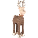 Dekoratief | Rendier staand, bruin/goud, resina, 10x6x21cm | A255424 Dekoratief | Rendier staand, bruin/goud, resina, 10x6x21cm | A255424