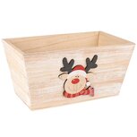 Dekoratief | Bakje m/rudolf, naturel/rood, hout, 24x14x12cm | A255447 Dekoratief | Bakje m/rudolf, naturel/rood, hout, 24x14x12cm | A255447