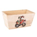 Dekoratief | Bakje m/rudolf op fiets, naturel/rood, hout, 20x12x10cm | A255451 Dekoratief | Bakje m/rudolf op fiets, naturel/rood, hout, 20x12x10cm | A255451