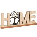 Dekoratief | Deco 'Home' m/levensboom, naturel/zwart, hout, 37x5x15cm | A255461 Dekoratief | Deco 'Home' m/levensboom, naturel/zwart, hout, 37x5x15cm | A255461