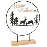 Dekoratief | Deco ring m/herten 'Hiver Chaleureux', metaal, LED, 28x6x34cm | A255469 Dekoratief | Deco ring m/herten 'Hiver Chaleureux', metaal, LED, 28x6x34cm | A255469