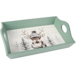 Dekoratief | Dienblad rechthoek 'Winter Deer', hout, 30x21x7cm | A255485 Dekoratief | Dienblad rechthoek 'Winter Deer', hout, 30x21x7cm | A255485