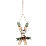 Dekoratief | Hanger ski's 'Winter Deer', hout, 14x7x4cm | A255487 Dekoratief | Hanger ski's 'Winter Deer', hout, 14x7x4cm | A255487