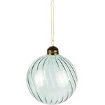 Dekoratief | Hanger kerstbal, groen, glas, 8x8x9cm | A255494 Dekoratief | Hanger kerstbal, groen, glas, 8x8x9cm | A255494